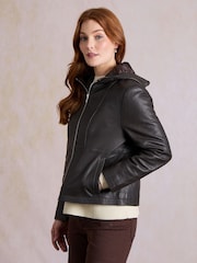 Қоңыр - Lakeland Leather капюшонды Куртка - 5суретінің 3 суреті