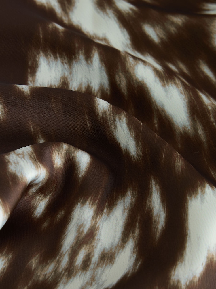 Animal Print Satin Midi Skirt - Image 2 of 3