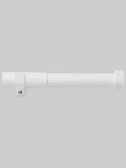 White Stud Finial Extendable 28mm Curtain Pole Kit - Image 1 of 4