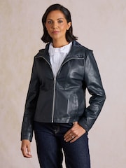 Көк - Lakeland Leather капюшонды Куртка - 5суретінің 1 суреті