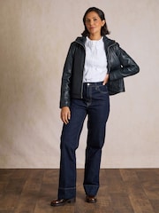 Көк - Lakeland Leather капюшонды Куртка - 5суретінің 3 суреті
