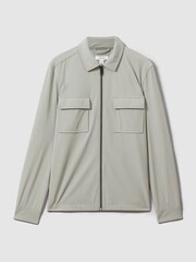 Reiss Light Sage Green Hylo Technical Zip-Through Jacket - Image 2 of 6