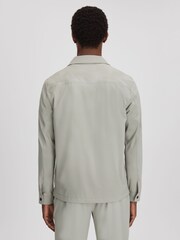 Reiss Light Sage Green Hylo Technical Zip-Through Jacket - Image 5 of 6