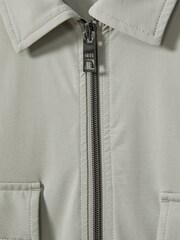 Reiss Light Sage Green Hylo Technical Zip-Through Jacket - Image 6 of 6