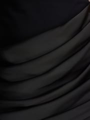 Club L London Black Akari Crew Neck Maxi Dress With Satin Skirt - Image 6 of 6
