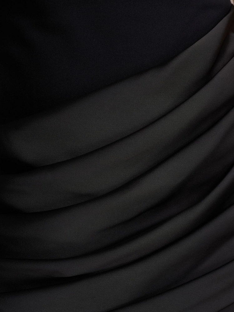 Club L London Black Akari Crew Neck Maxi Dress With Satin Skirt - Image 6 of 6 Club L London Black Akari Crew Neck Maxi Dress With Satin Skirt - Image 6 of 6