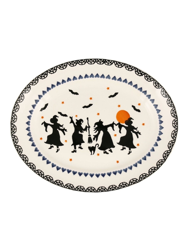 Emma Bridgewater Cream Dancing Witches Small Oval Platter - Image 2 of 2 Emma Bridgewater Cream Dancing Witches Small Oval Platter - Image 2 of 2