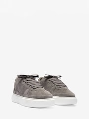 CLEENS Grey Suede Court Trainers - Image 2 of 4