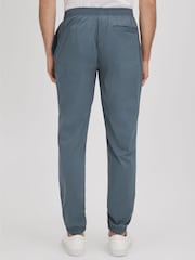 Reiss Steel Blue Rival Technical Elasticated Waist Joggers - Image 5 of 6