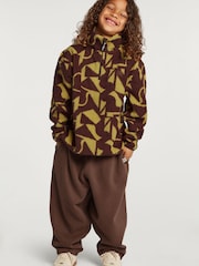 4th Arq Brown/Green Kids Half-Zip Fleece - Image 1 of 5