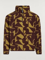 4th Arq Brown/Green Kids Half-Zip Fleece - Image 5 of 5