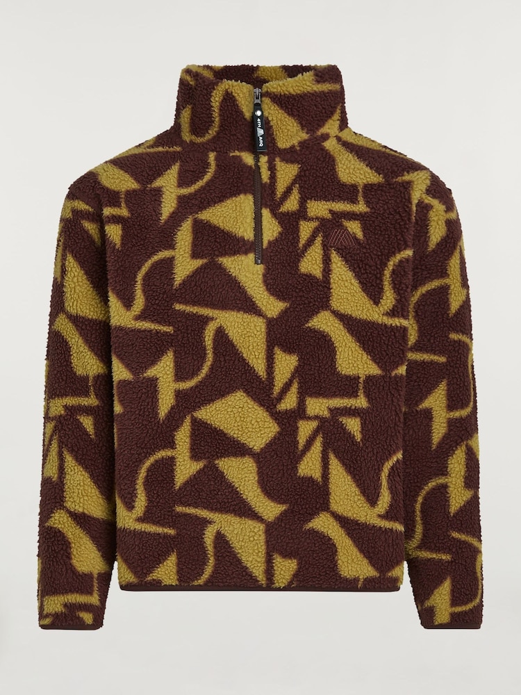 4th Arq Brown/Green Kids Half-Zip Fleece - Image 5 of 5