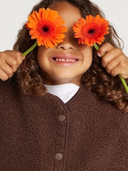 4th Arq Brown Kids Borg Gilet - Image 3 of 4