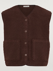 4th Arq Brown Kids Borg Gilet - Image 4 of 4