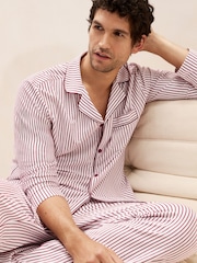 The White Company Brushed Cotton Jersey Stripe Pyjamas Set - صورة 3 من 5