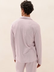 The White Company Brushed Cotton Jersey Stripe Pyjamas Set - صورة 4 من 5