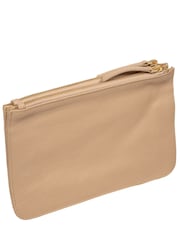 Pure Luxuries London Natural Eleanor Leather Clutch Bag - Image 3 of 6