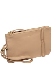 Pure Luxuries London Natural Eleanor Leather Clutch Bag - Image 4 of 6