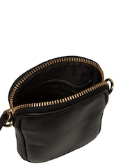 Pure Luxuries London Black Cosima Leather Cross-Body Phone Bag - Image 2 of 7