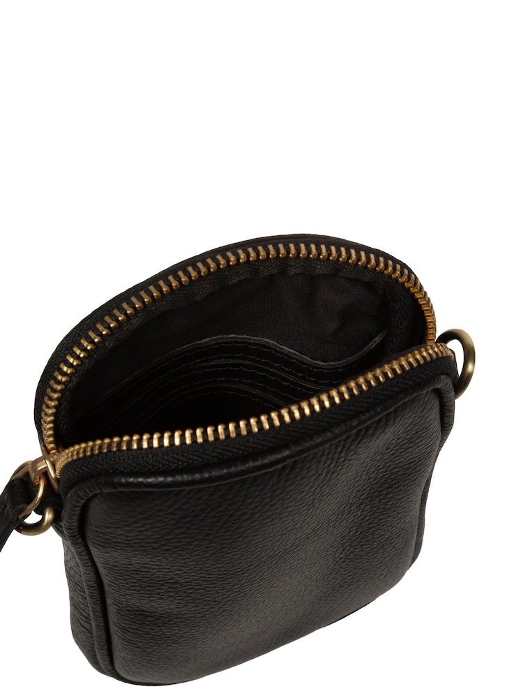 Pure Luxuries London Black Cosima Leather Cross-Body Phone Bag - Image 2 of 7 Pure Luxuries London Black Cosima Leather Cross-Body Phone Bag - Image 2 of 7