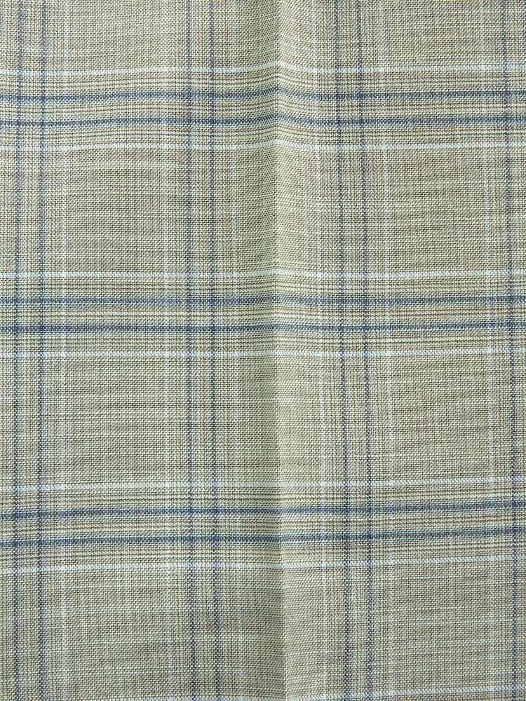 Green Skinny Fit Trimmed Check Suit Trousers - Image 7 of 7