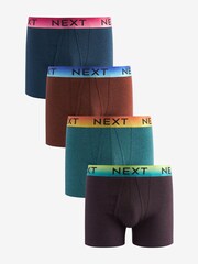Navy Blue/Red Marls 4 pack A-Front Boxers - Image 1 of 7
