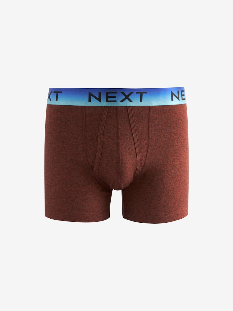 Navy Blue/Red Marls 4 pack A-Front Boxers - Image 2 of 7