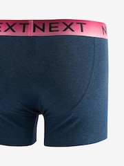 Navy Blue/Red Marls 4 pack A-Front Boxers - Image 6 of 7