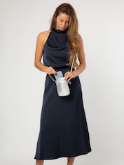 Pure Luxuries London Silver Cosima Leather Cross-Body Phone Bag - Image 2 of 7