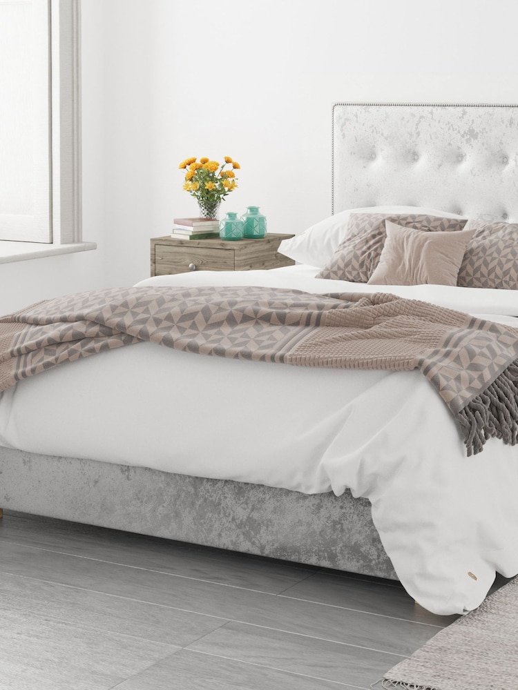 Aspire Furniture Silver Grey Olivier End Lift Ottoman Storage Bed - Image 2 of 6