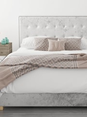 Aspire Furniture Silver Grey Olivier End Lift Ottoman Storage Bed - Image 4 of 6