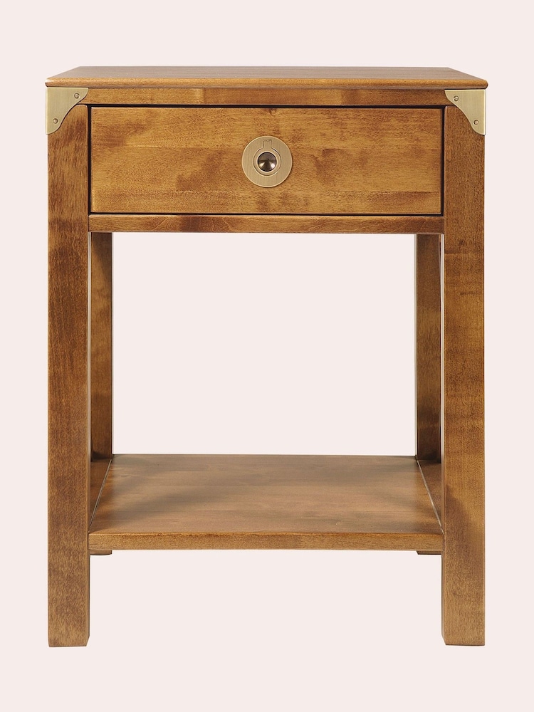 Laura Ashley Honey Gold Balmoral 1 Drawer Side Table - Image 2 of 4