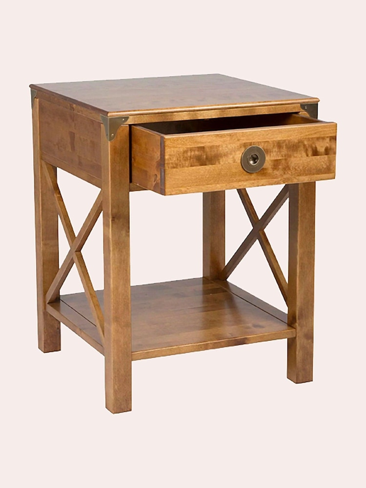 Laura Ashley Honey Gold Balmoral 1 Drawer Side Table - Image 4 of 4 Laura Ashley Honey Gold Balmoral 1 Drawer Side Table - Image 4 of 4