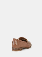 Novo Brown Regular Fit Elio Faux Croc Flat Loafers - Image 4 of 4