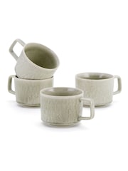 Stellar Set of 4 Soft Sage Bantham Stoneware Large Mugs - Image 4 of 4