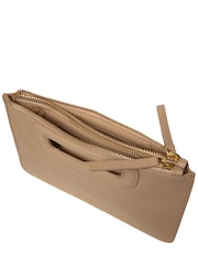 Pure Luxuries London Natural Guinevere Leather Clutch Bag - Image 5 of 6