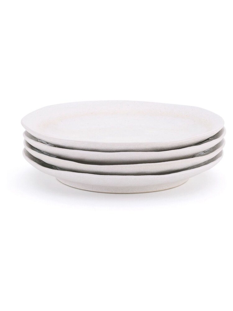 Stellar Set of 4 Soft White Mylor Stoneware Side Plates - Image 5 of 5
