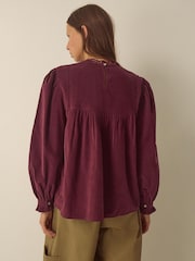 Monsoon Tyra Long Sleeve Embroidered Corduroy Top - Εικόνα 2 από 4