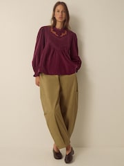 Monsoon Tyra Long Sleeve Embroidered Corduroy Top - Εικόνα 3 από 4
