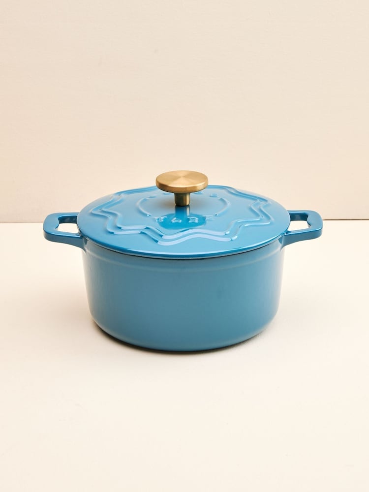 Judge Blue 20cm Enamelled Cast Iron Casserole - Image 1 of 6 Judge Blue 20cm Enamelled Cast Iron Casserole - Image 1 of 6