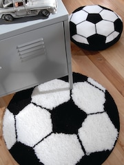 Catherine Lansfield White Football Shaped Rug - Image 1 of 2