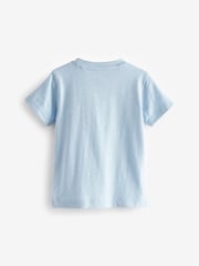 Mid Blue Short Sleeve Plain T-Shirt (3mths-7yrs) - Image 7 of 8