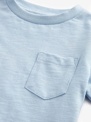 Mid Blue Short Sleeve Plain T-Shirt (3mths-7yrs) - Image 8 of 8