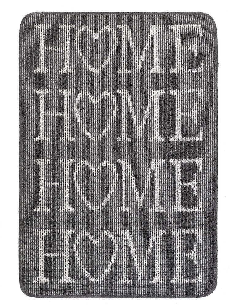 My Mat Charcoal Grey Utility Home Heart Washable Non Slip Doormat - Image 2 of 2