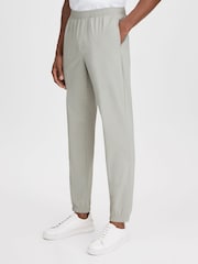 Reiss Light Sage Green Rival Technical Elasticated Waist Joggers - Image 1 of 5