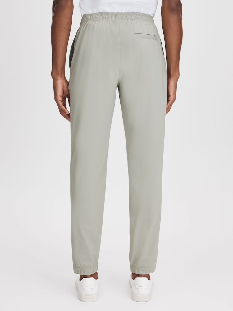 Reiss Light Sage Green Rival Technical Elasticated Waist Joggers - Image 5 of 5