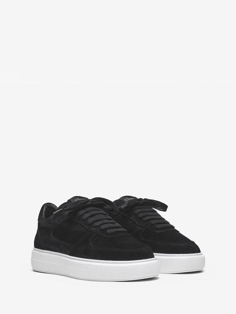 CLEENS Black Court Trainers - Image 2 of 4