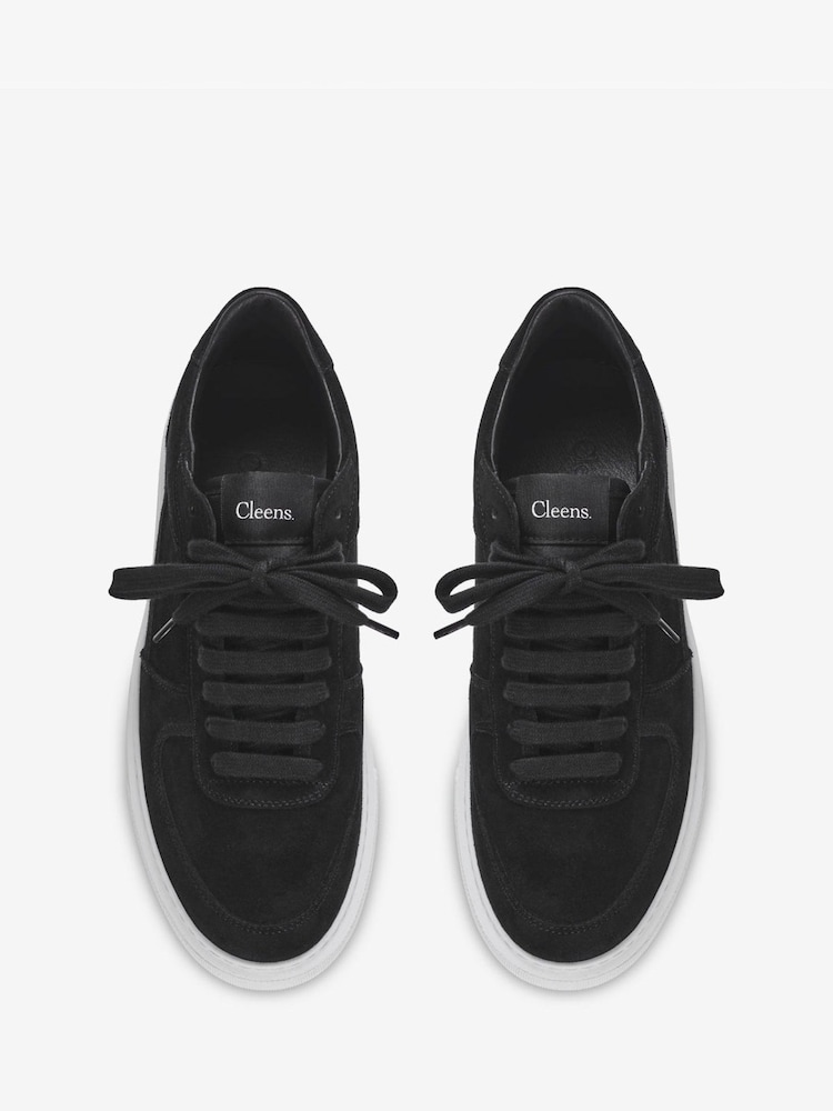 CLEENS Black Court Trainers - Image 4 of 4