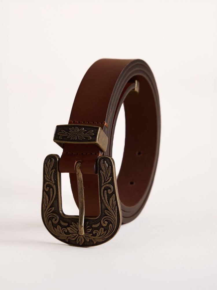 Lakeland Leather Brown Kentmere Western Belt - Image 2 of 3 Lakeland Leather Brown Kentmere Western Belt - Image 2 of 3