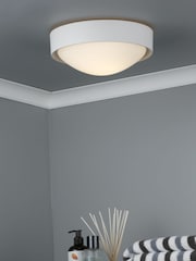 Dar Lighting White Beta Bathroom Flush Fitting Ceiling Light - Image 1 of 4